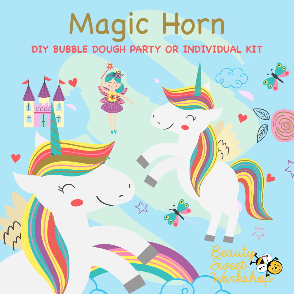 MAGIC HORN -  DIY BUBBLE DOUGH PARTY OR INDIVIDUAL KIT